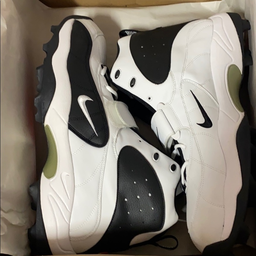 16 Nike football cleats air pro shark stove 00 white black 314106 101 men's